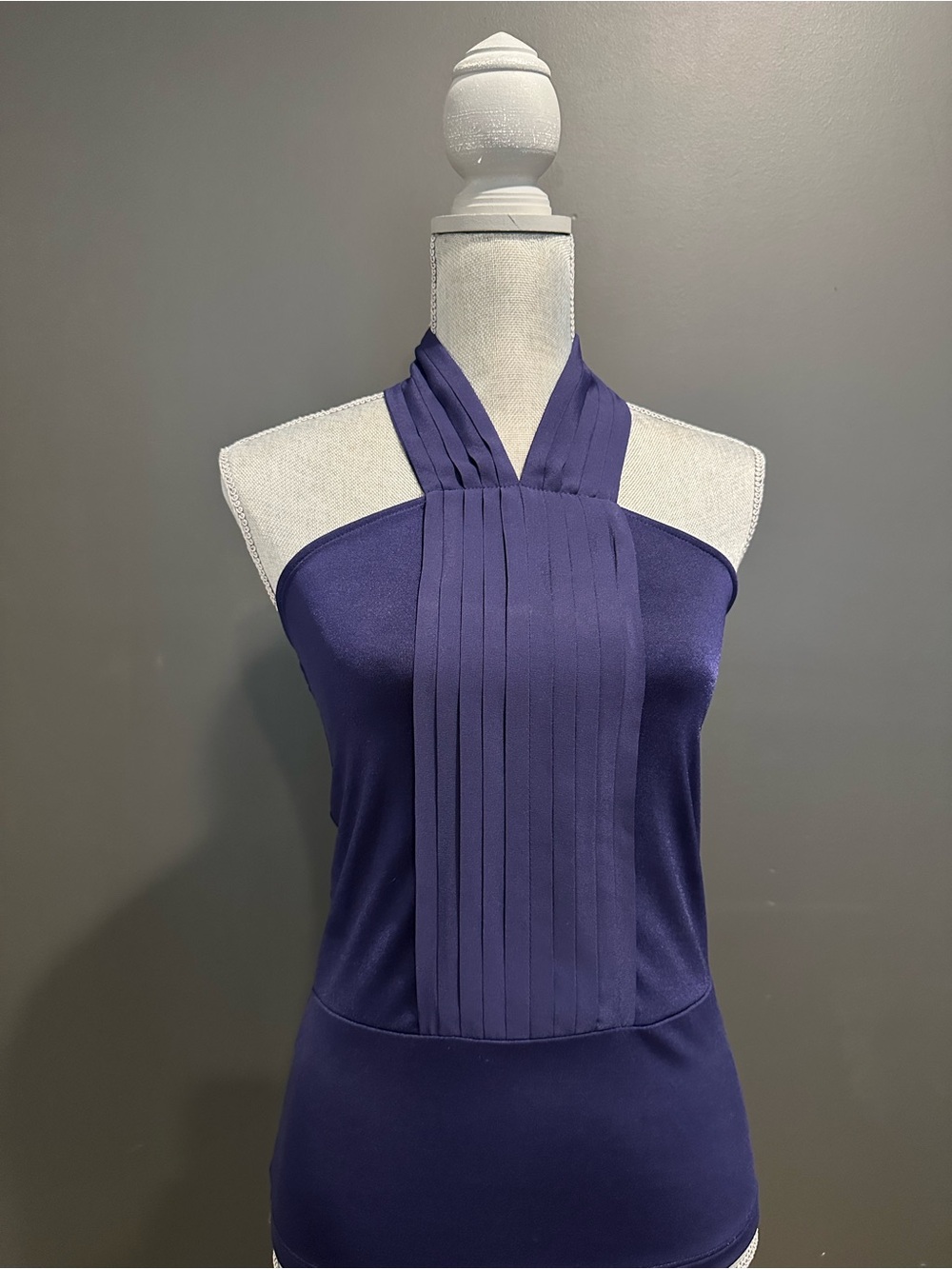 The Limited Pleated Halter Top - Purple